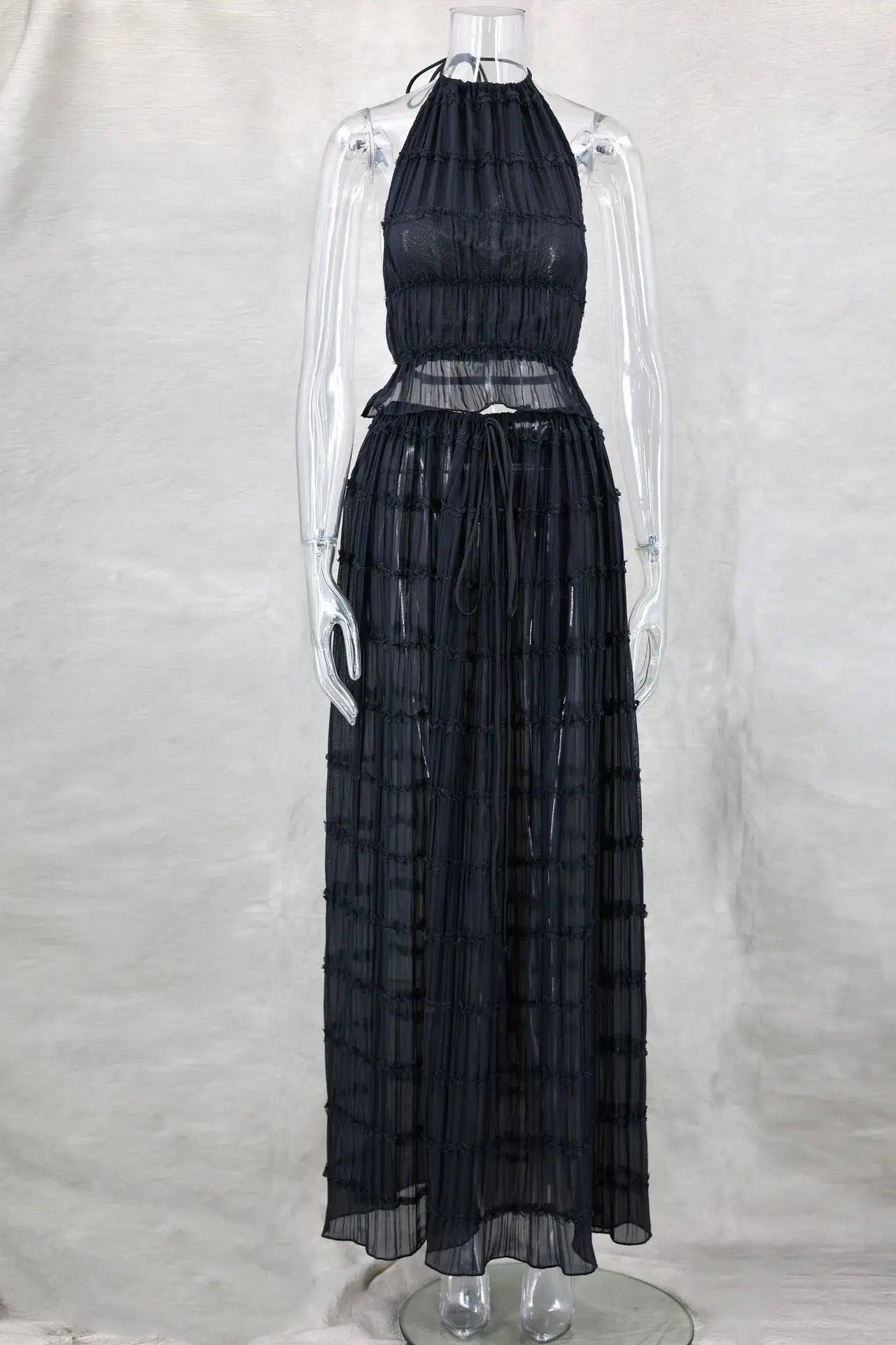 AVA - Langer Faltenrock Set