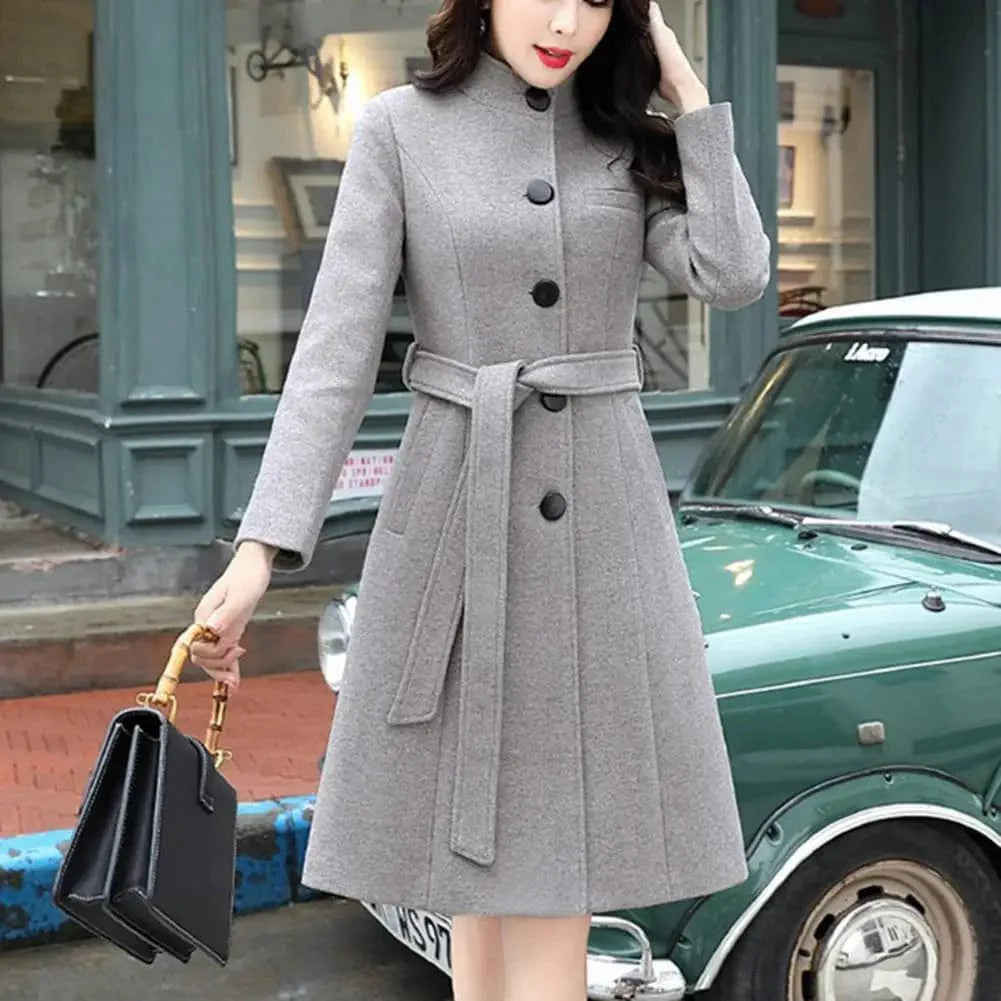 ABBY - Einreihiger Trenchcoat mit Taschen