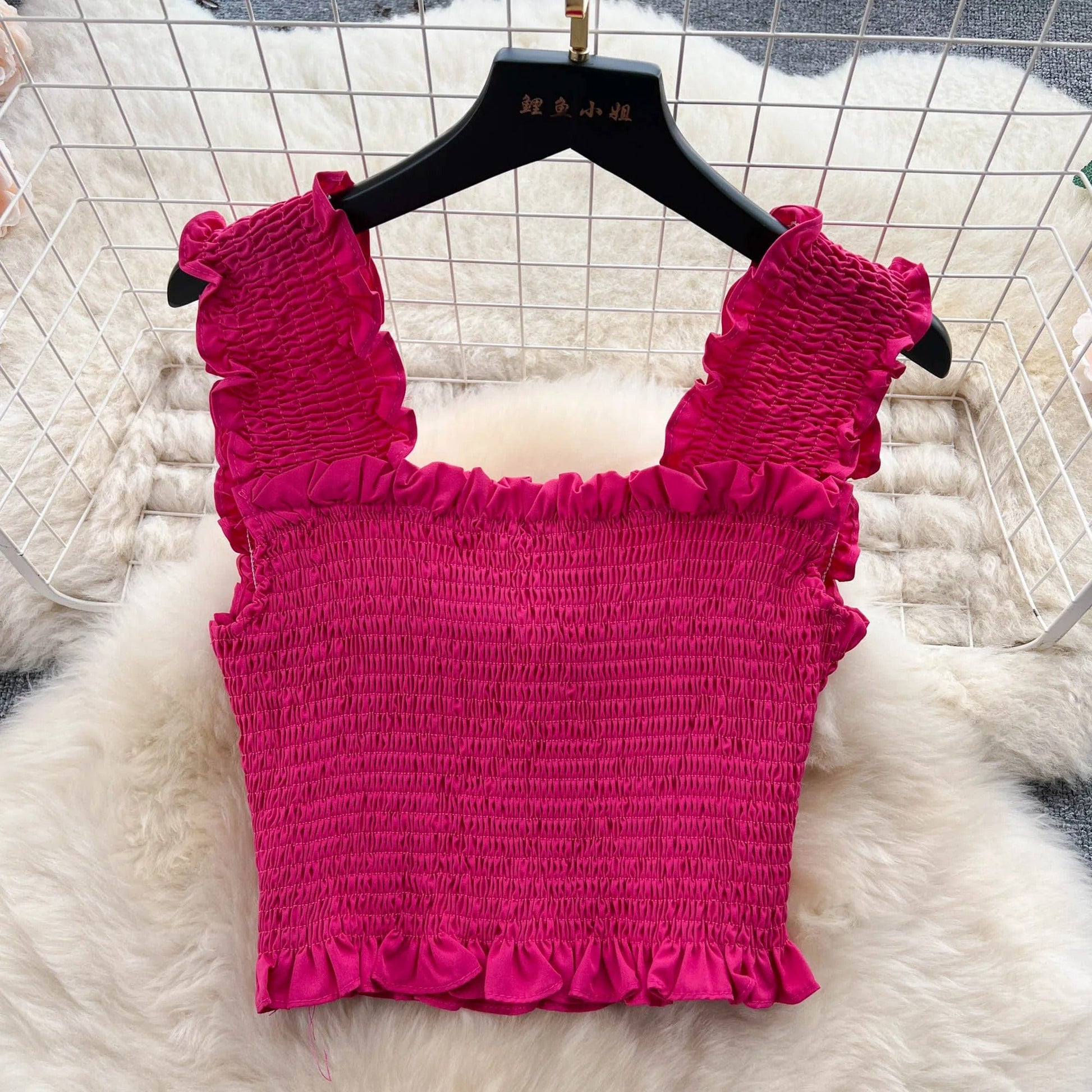 ABEGAIL - Ärmelloses plissiertes Trägertop und Rock-Set