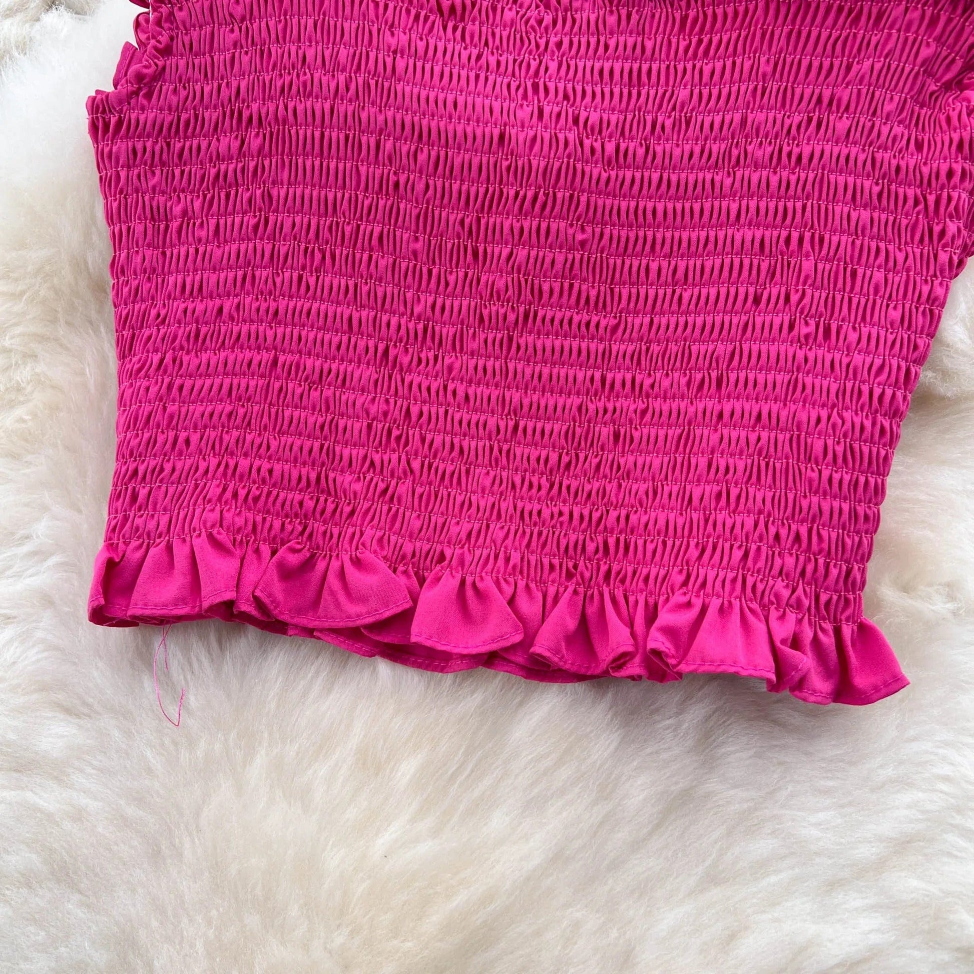 ABEGAIL - Ärmelloses plissiertes Trägertop und Rock-Set