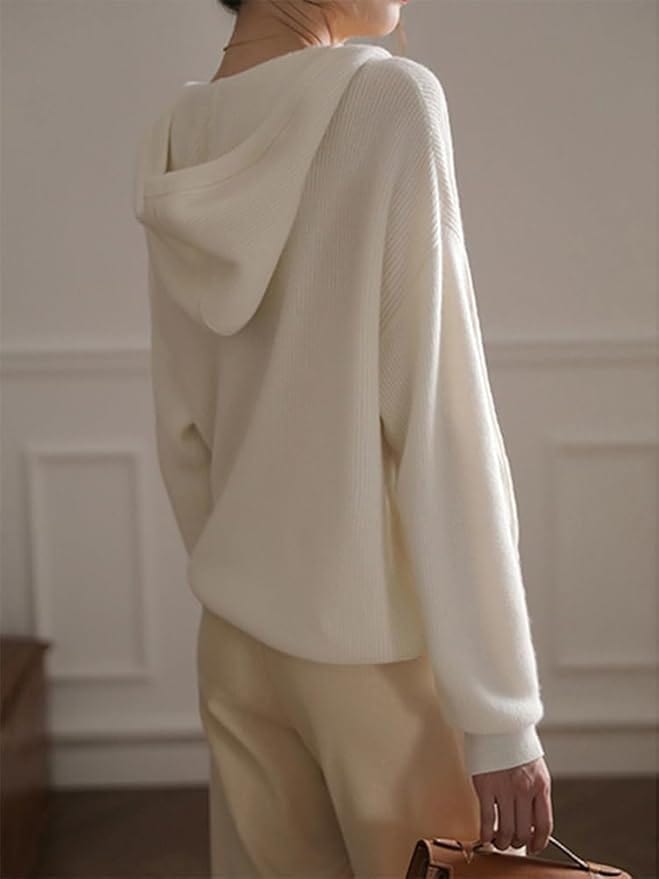 AIZEL - Lockerer Kapuzen-Kaschmirpullover