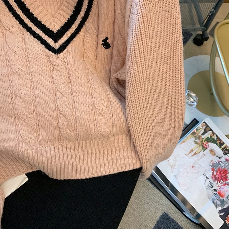 ALEXANDRIA - Koreanischer Mode Strickpullover
