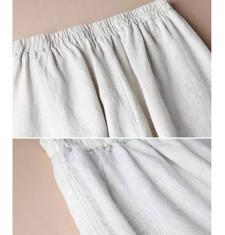 AMICA -  Weit geschnittene Hosen mit Stickerei-Design