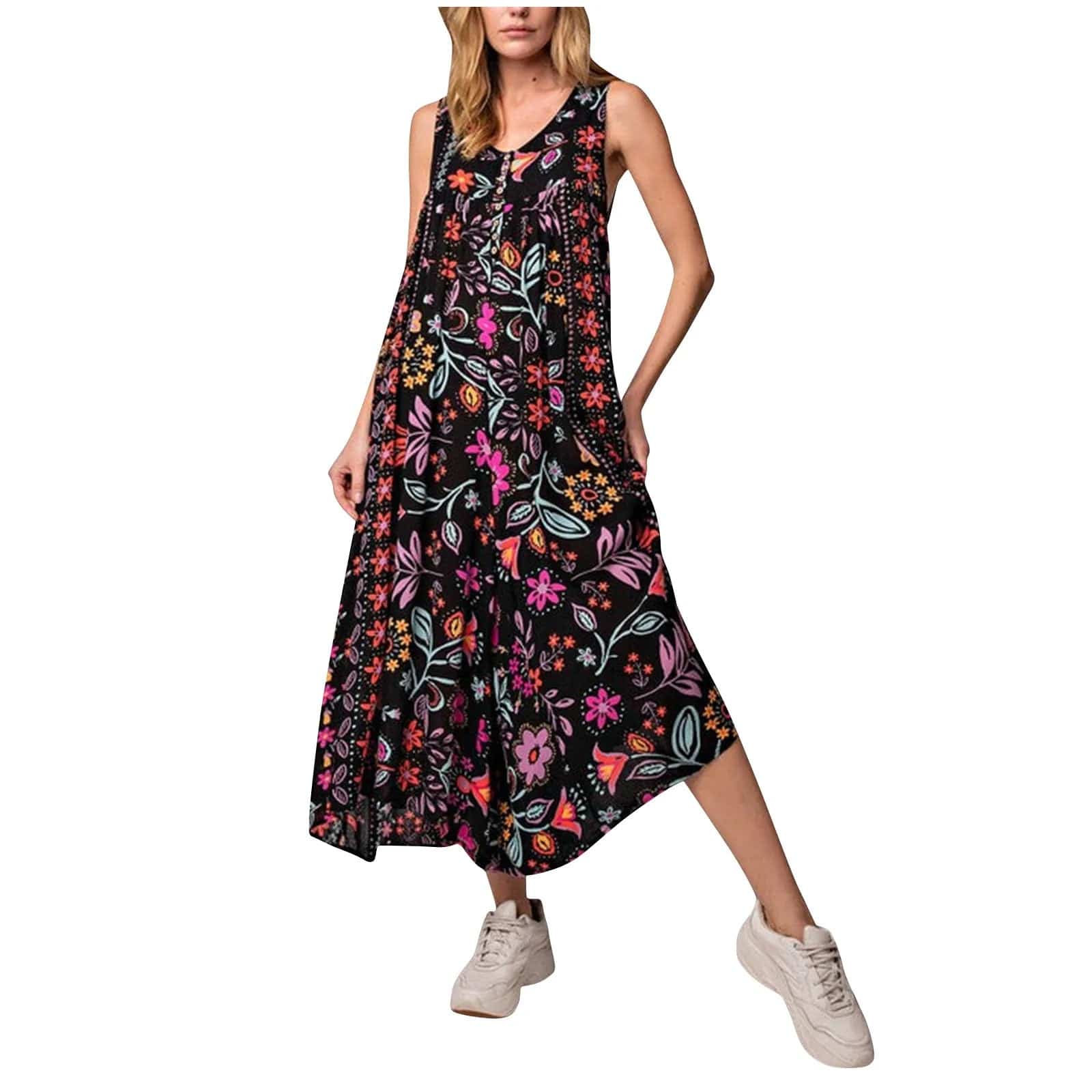 ANITA - Floral Print Weites Bein Sling Romper