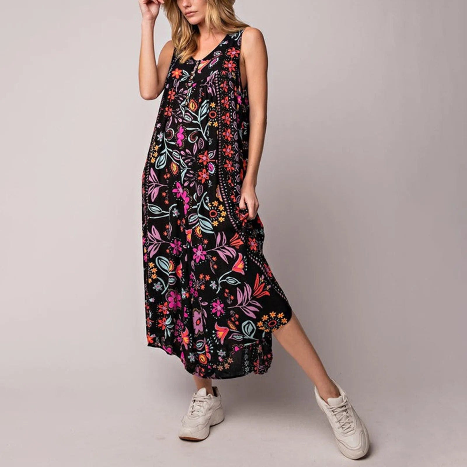 ANITA - Floral Print Weites Bein Sling Romper