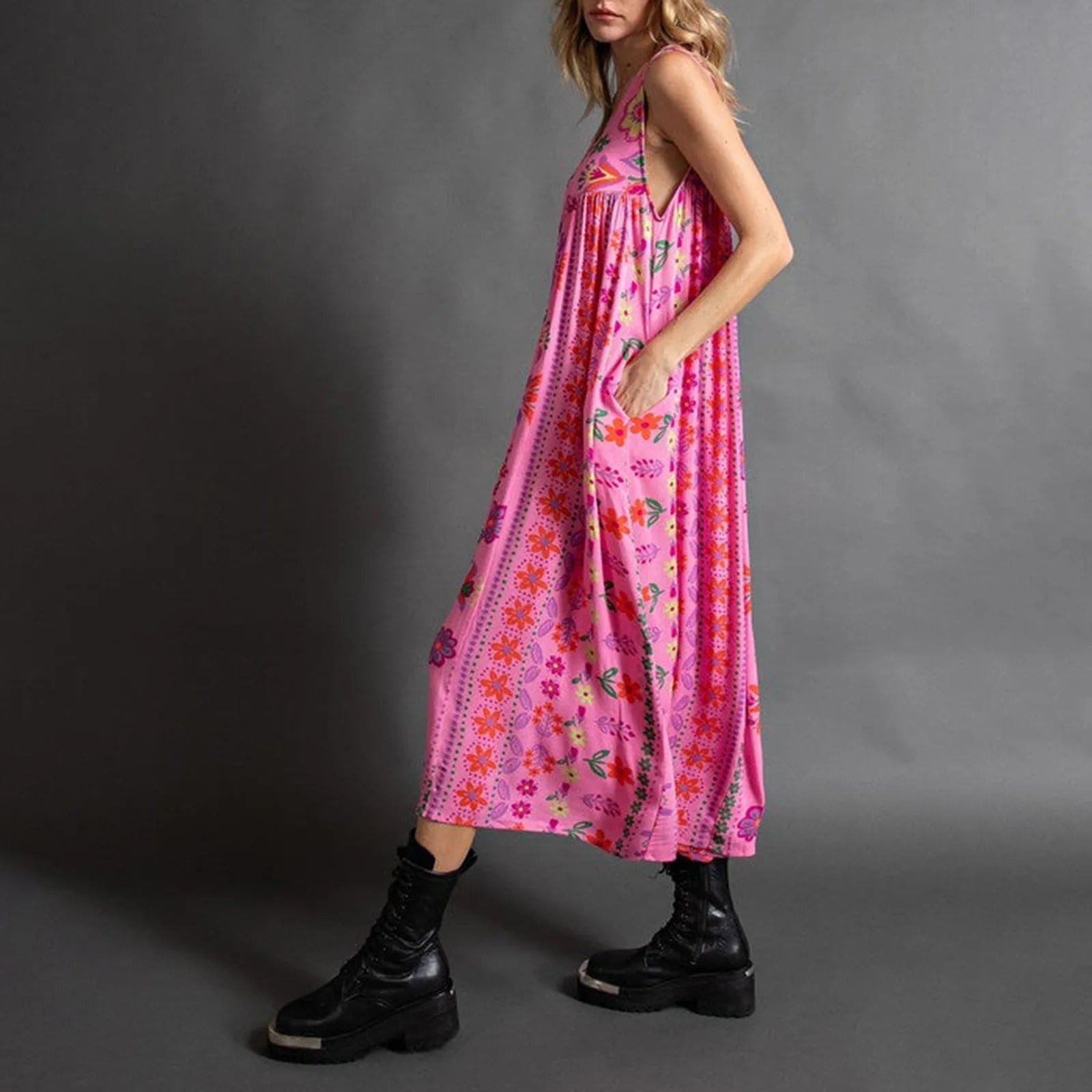 ANITA - Floral Print Weites Bein Sling Romper