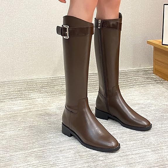 CARRIE - Hohe Stiefel mit Schnallenriemen