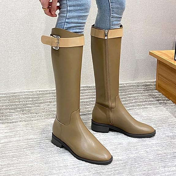 CARRIE - Hohe Stiefel mit Schnallenriemen