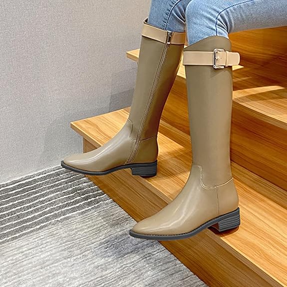 CARRIE - Hohe Stiefel mit Schnallenriemen