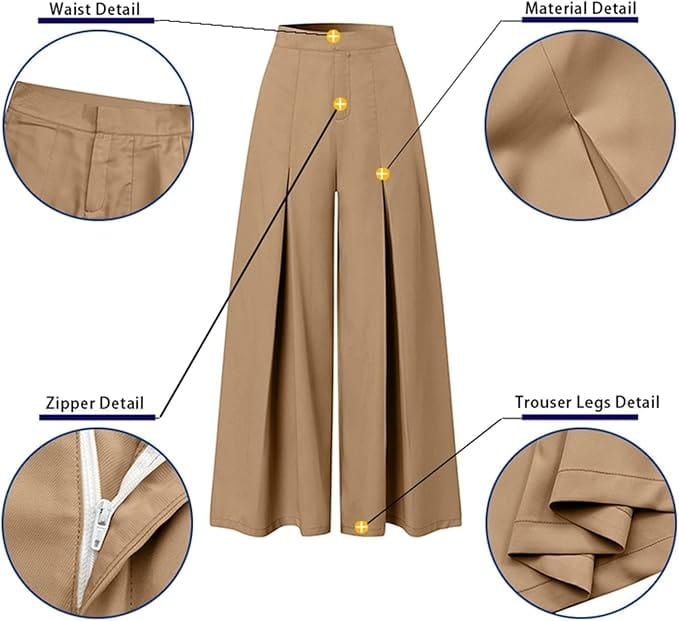 CASSANDRA - Mit Knöpfen Versehene Weitbeinige Hose