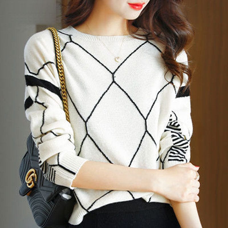 CHANTAL - Pullover mit kontrastfarbenem Karomuster 2024