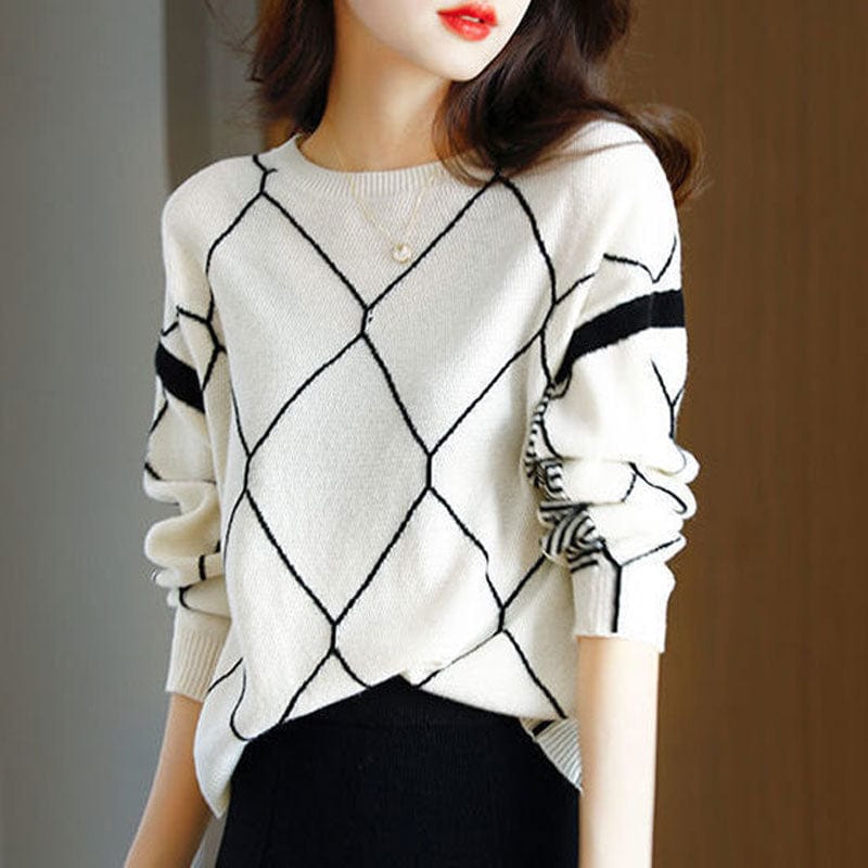 CHANTAL - Pullover mit kontrastfarbenem Karomuster 2024