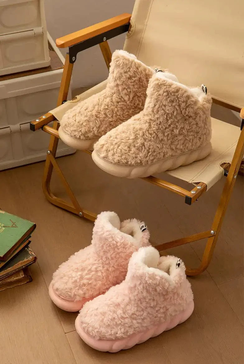 CIEL - Baumwoll-Hausschuhe mit Fleece-Stiefeln