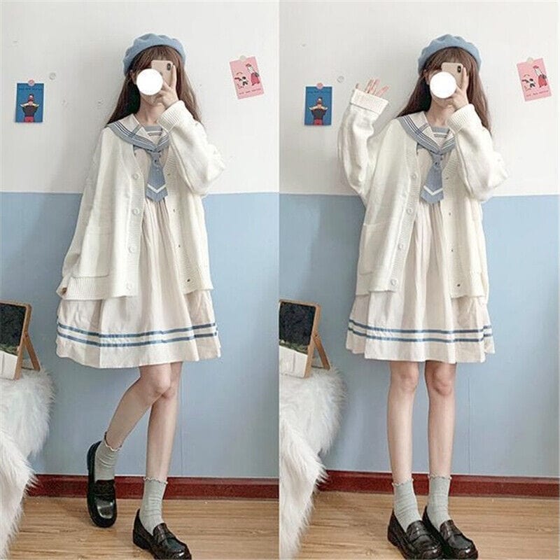 CLAUDINE - Japanischer Stil - Gestrickte Strickjacke 2024