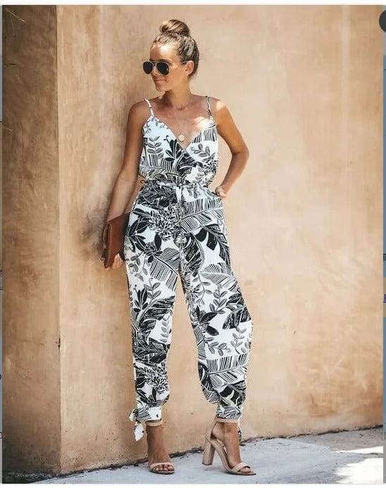 ELISHA - Jumpsuit mit Blumenmuster und hoher Taille