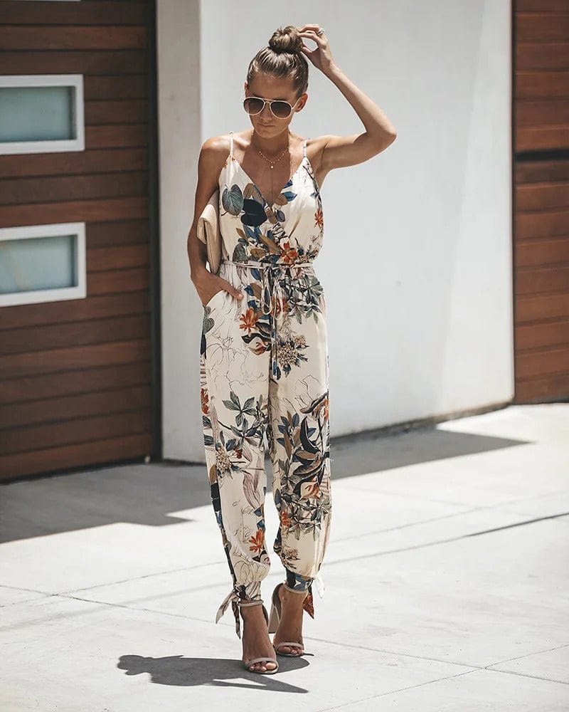 ELISHA - Jumpsuit mit Blumenmuster und hoher Taille
