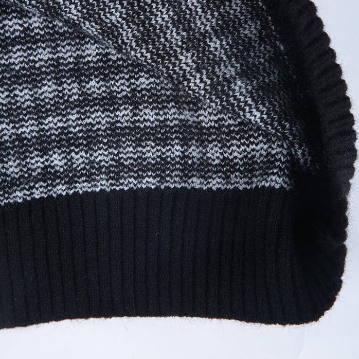 Elle&Vire® - Eleganter Pullover mit schwarz-weißem Karomuster