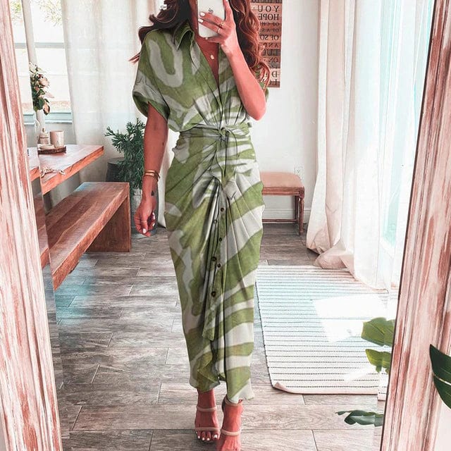 ELLIS - Boho Multicolor Print Kleid