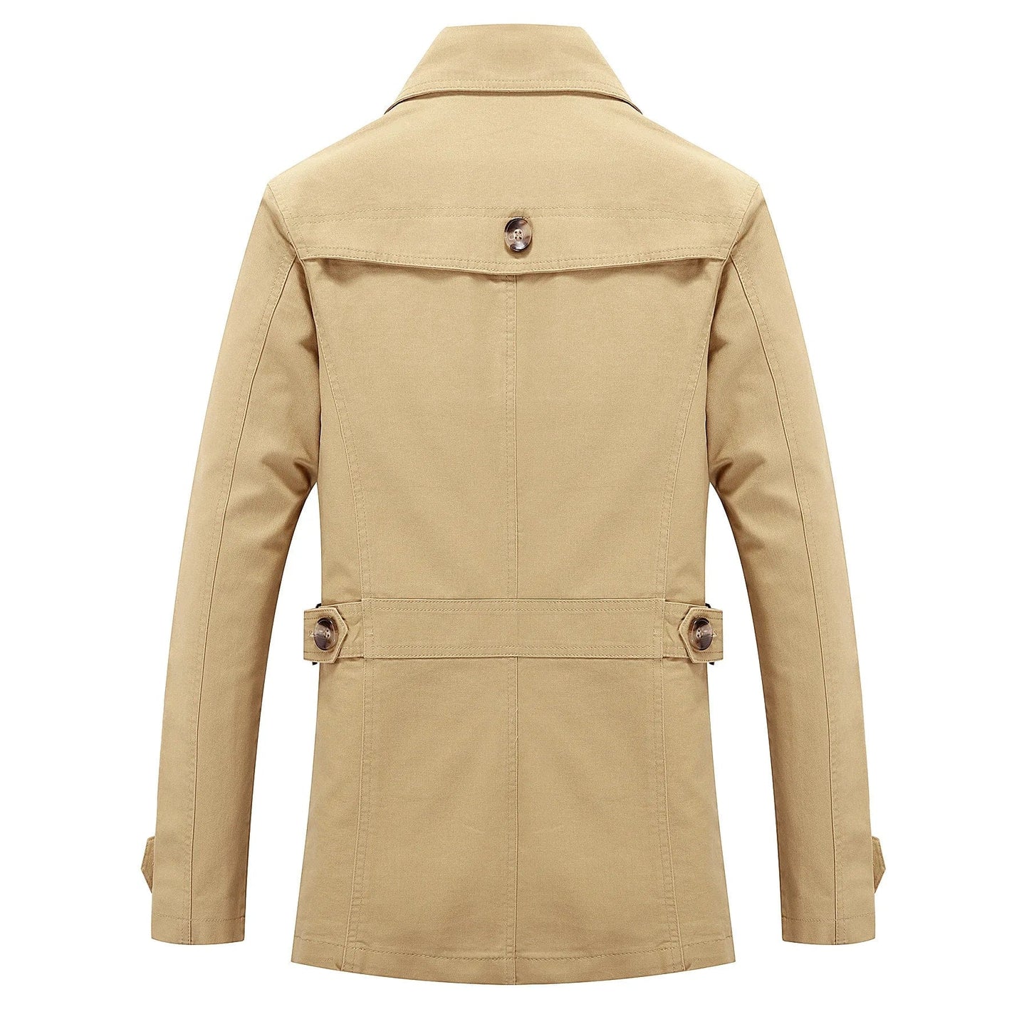 ERDMANN - Herren Modischer Langer Trenchcoat