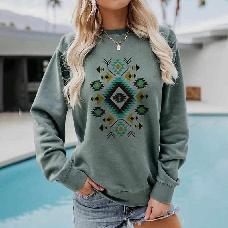 Eva Janssen® - Eleganter Pullover mit symmetrischem Druck