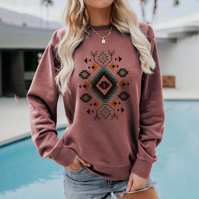 Eva Janssen® - Eleganter Pullover mit symmetrischem Druck