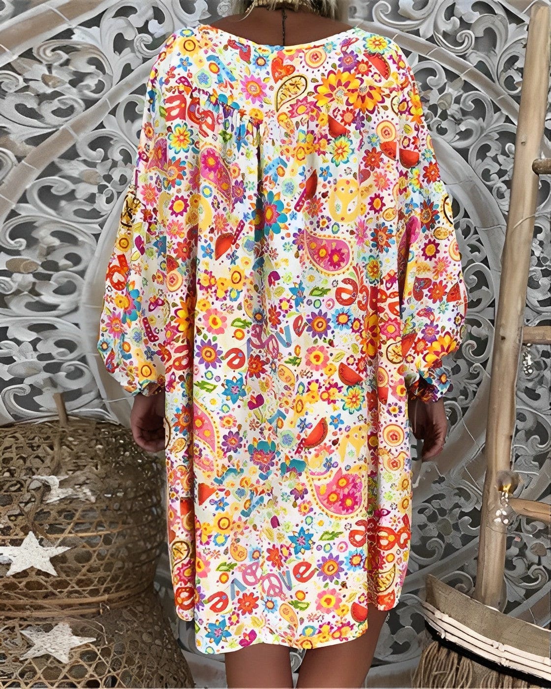 Eva Janssen® - Multicolor Stilvolles Kleid