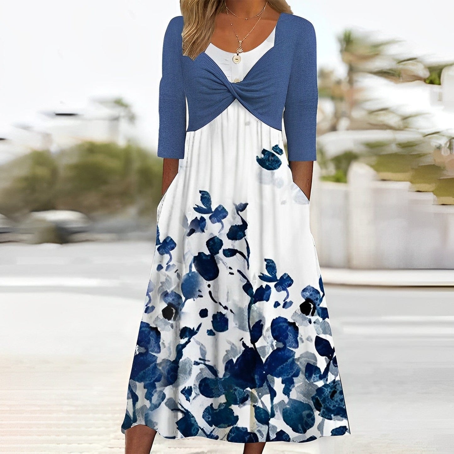 Eva Janssen® - Stylisches Kleid mit Seitentaschen