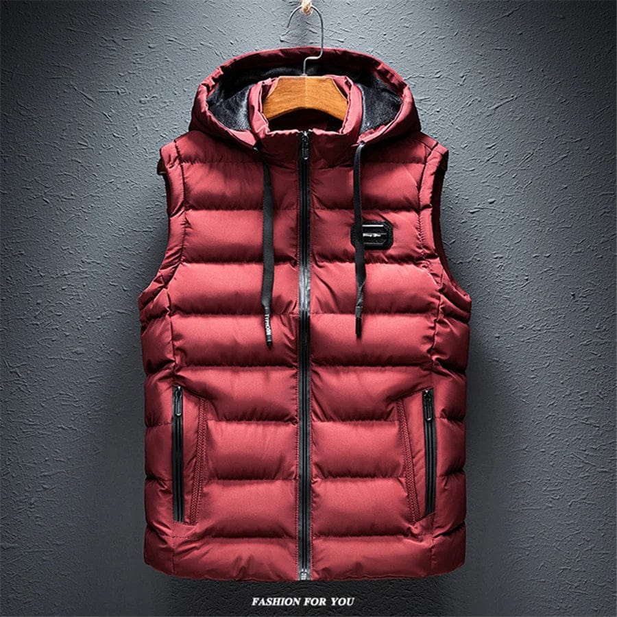 FRANCISCO - Winterweste mit Kapuze