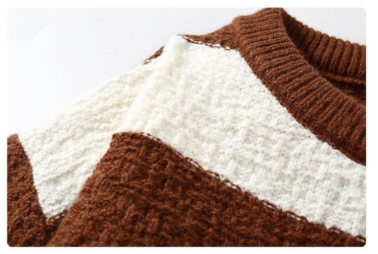 FRANCO - Bequemer lockerer Streifenpullover 2024