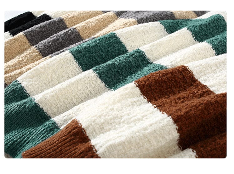 FRANCO - Bequemer lockerer Streifenpullover 2024