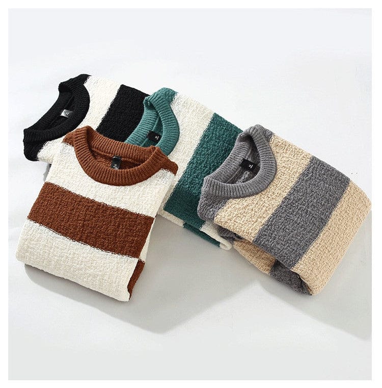 FRANCO - Bequemer lockerer Streifenpullover 2024