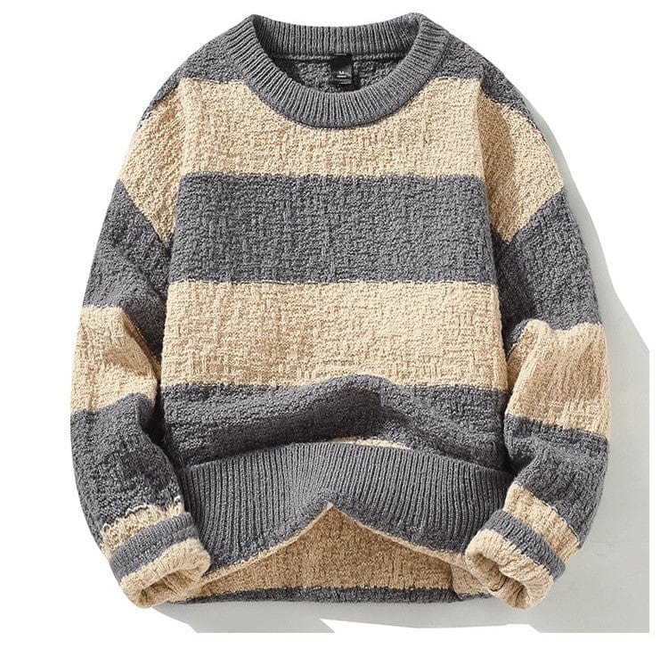 FRANCO - Bequemer lockerer Streifenpullover 2024