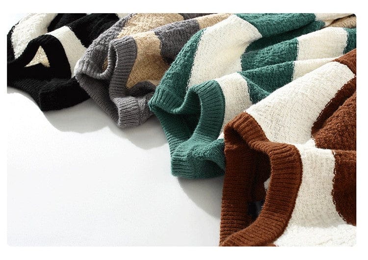 FRANCO - Bequemer lockerer Streifenpullover 2024