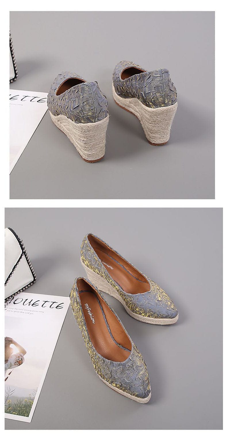 GUADA - Spitzes, flaches Wedge-Heel 2024