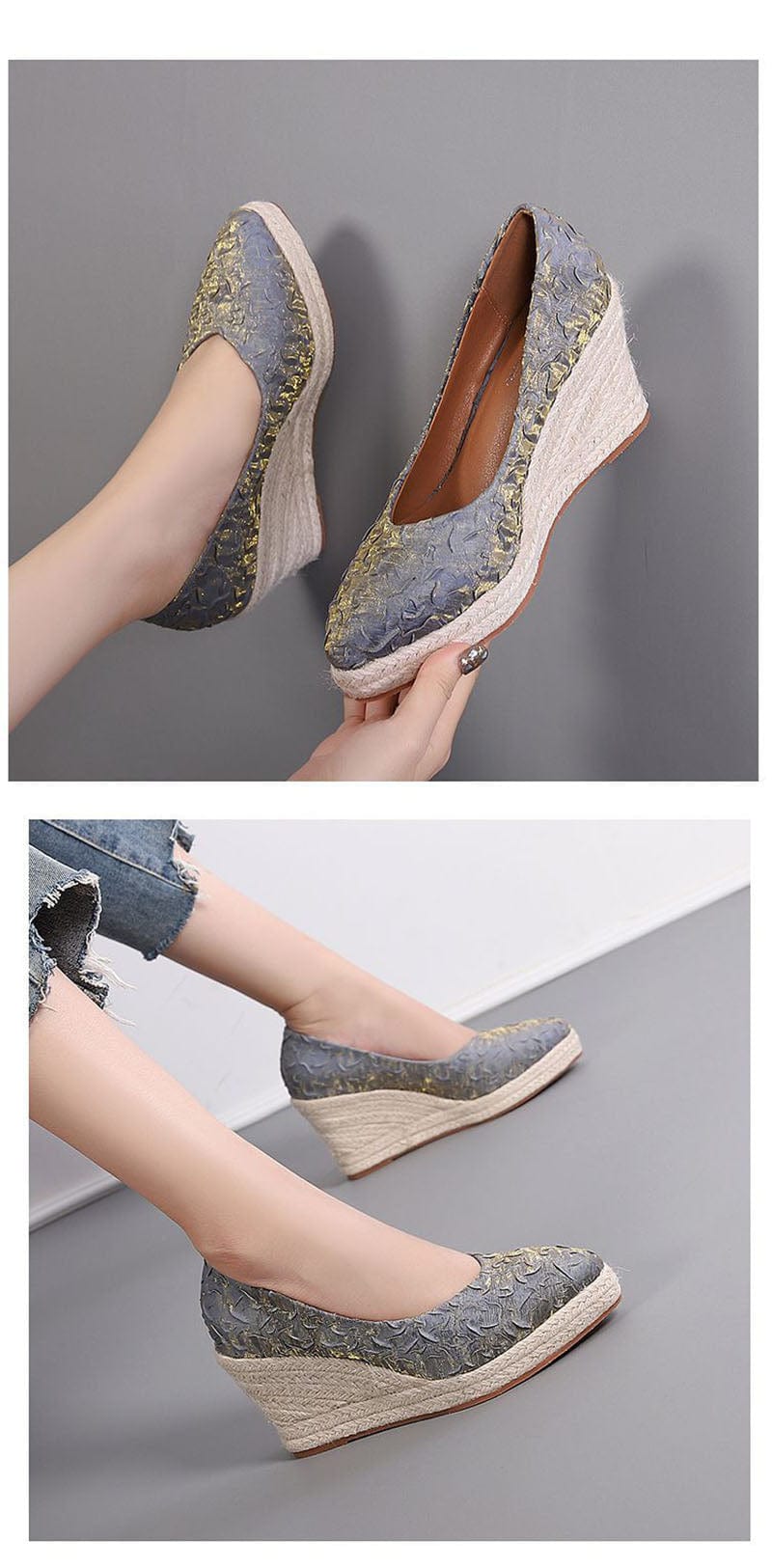 GUADA - Spitzes, flaches Wedge-Heel 2024