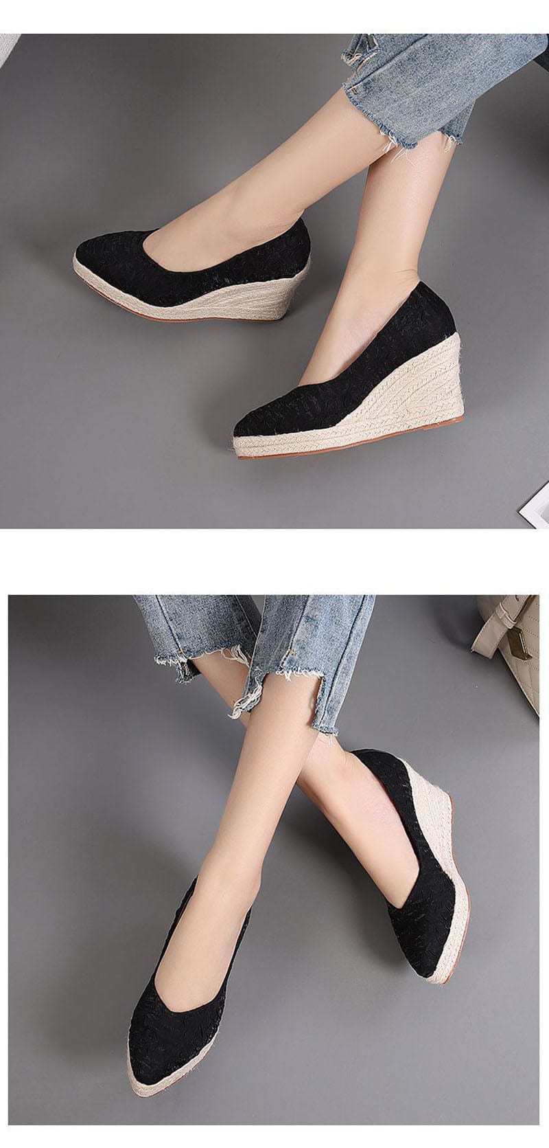 GUADA - Spitzes, flaches Wedge-Heel 2024