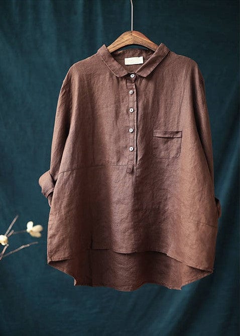 HANAYA - Langärmelige Lockere Bluse 2024