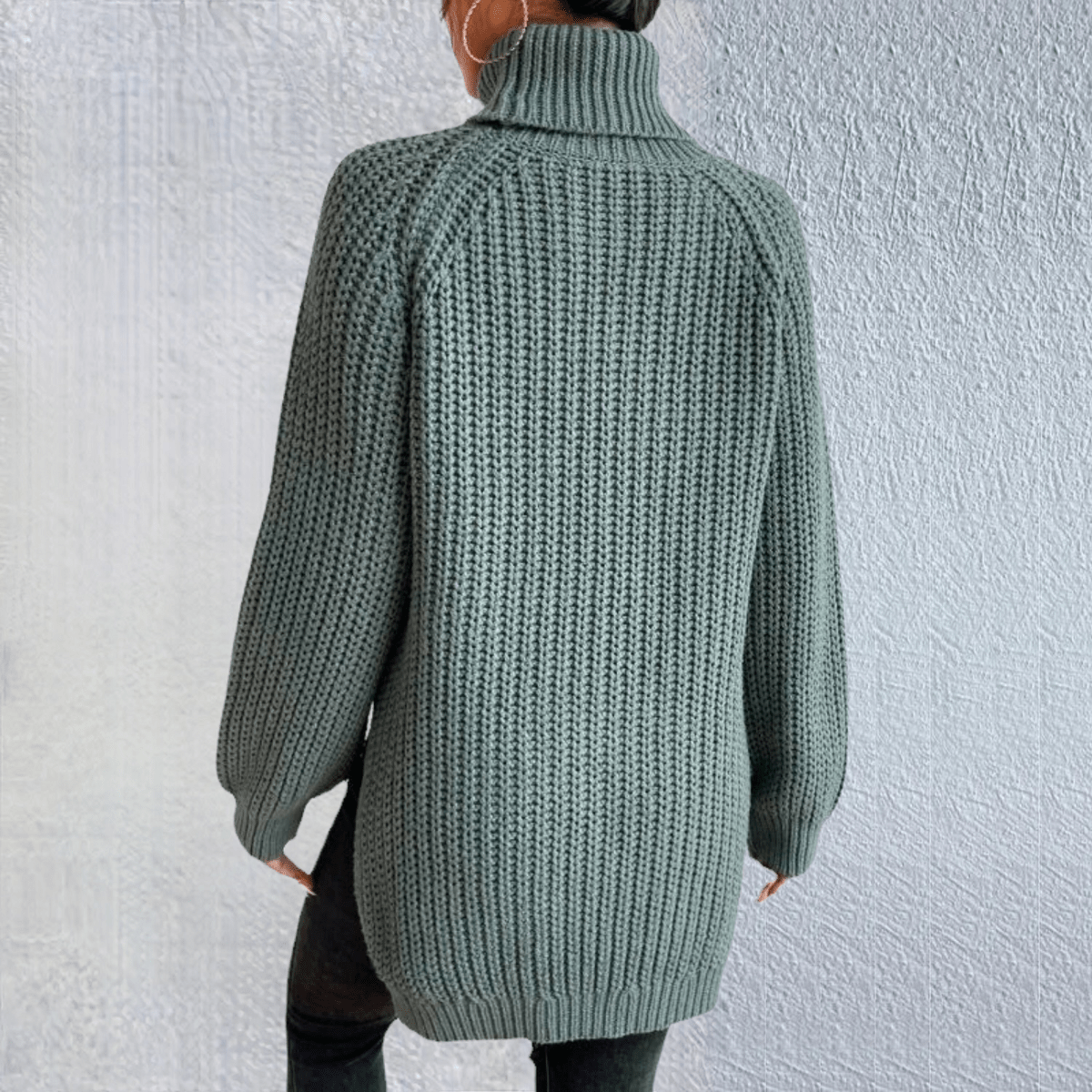 Inès Lavigne® - Modischer grüner Rollkragenpullover
