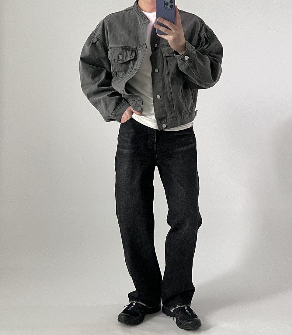 JAYSON - Einzigartige Stehkragen Jeansjacke