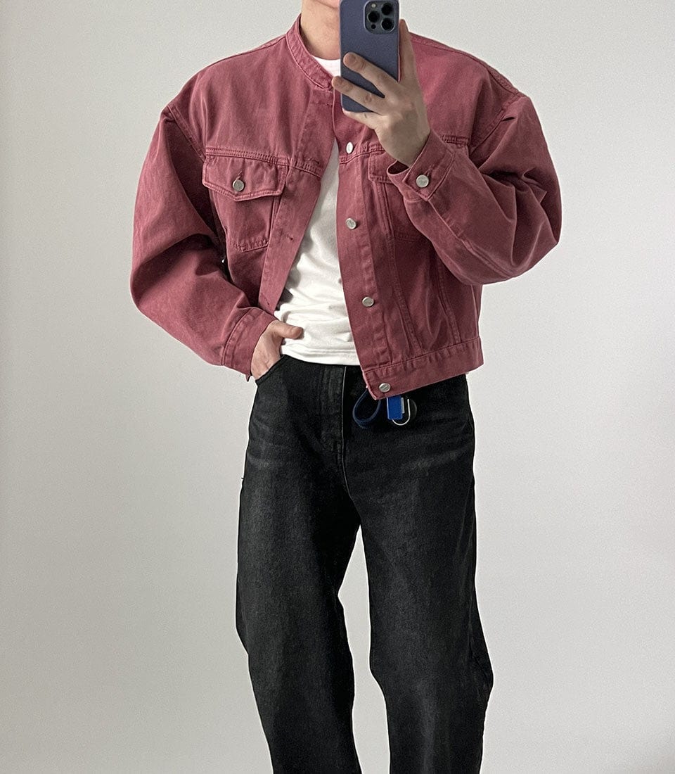 JAYSON - Einzigartige Stehkragen Jeansjacke