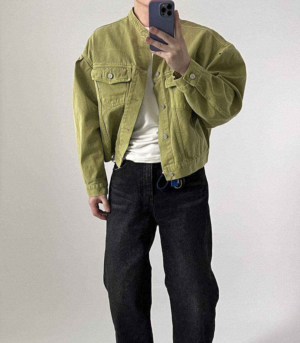 JAYSON - Einzigartige Stehkragen Jeansjacke