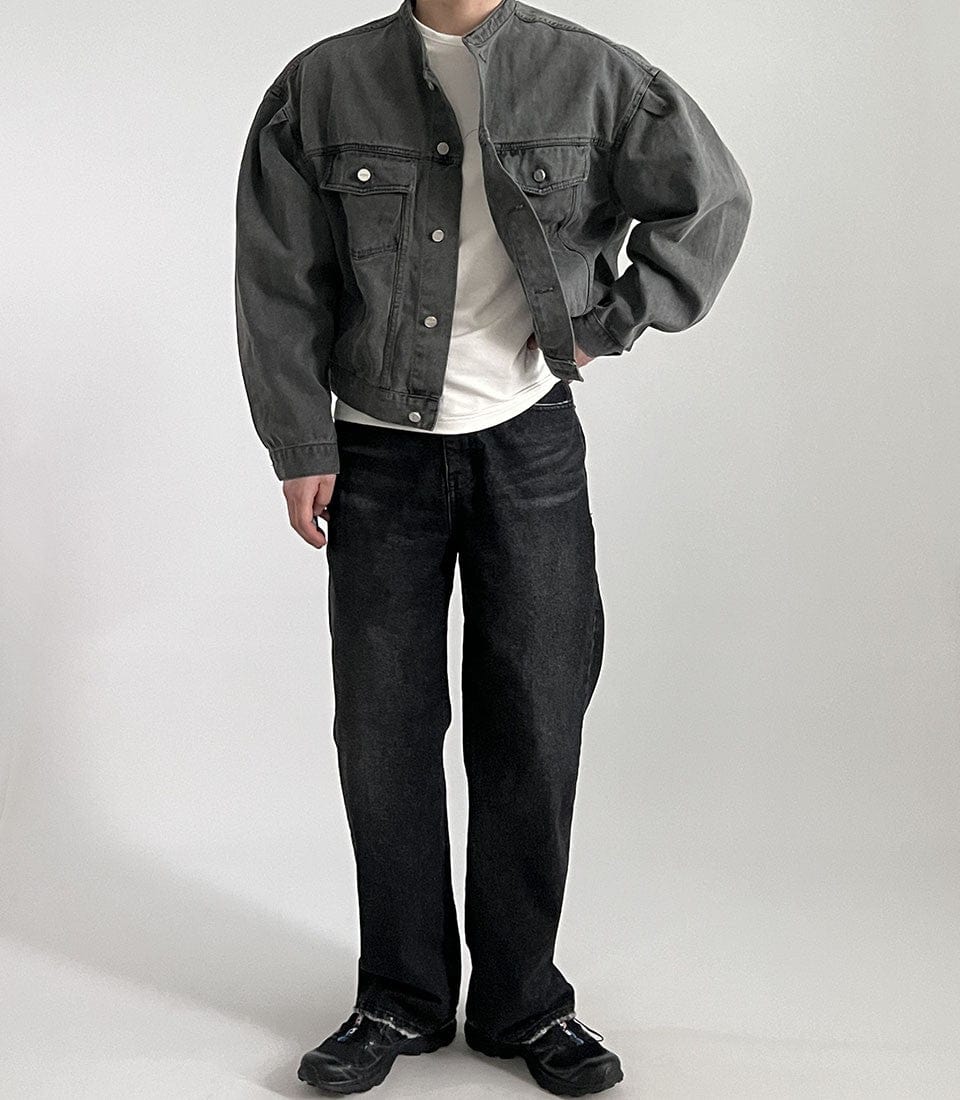 JAYSON - Einzigartige Stehkragen Jeansjacke