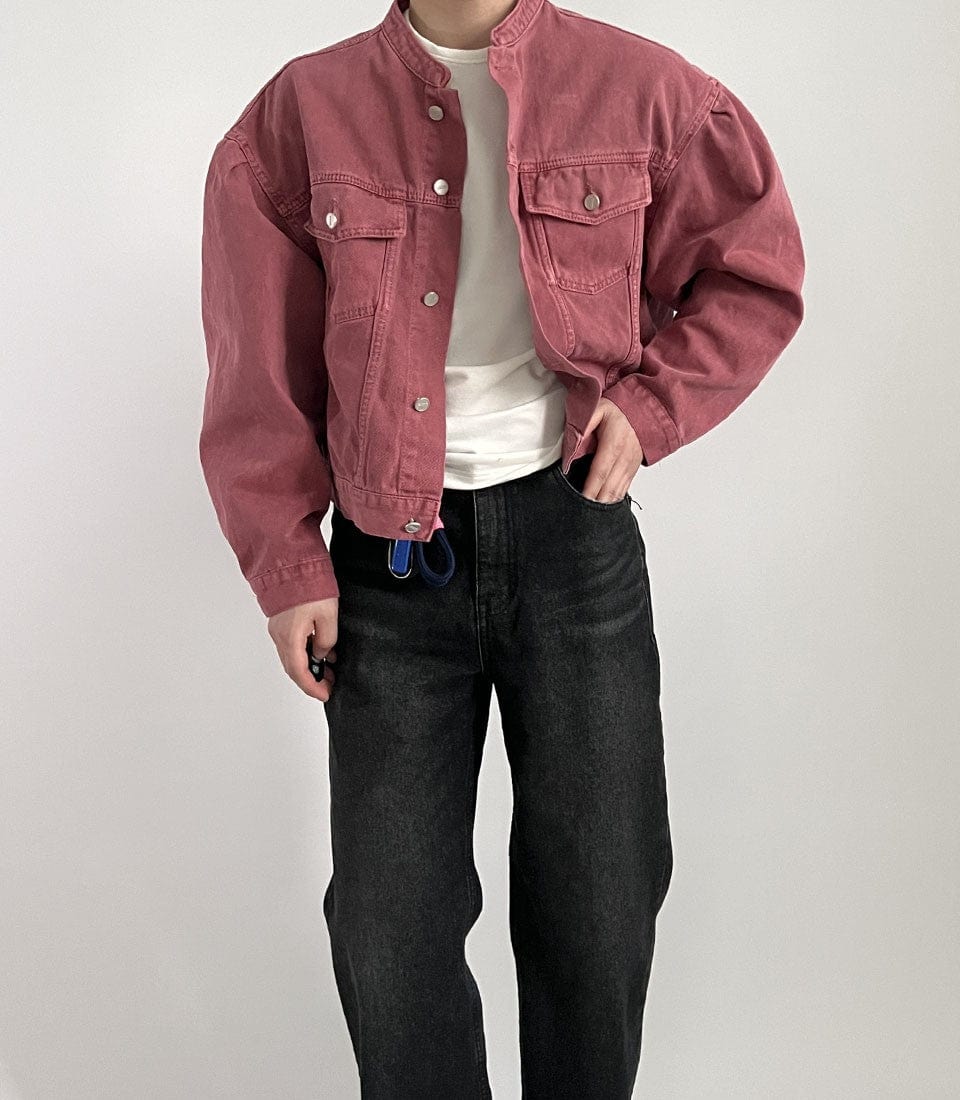 JAYSON - Einzigartige Stehkragen Jeansjacke