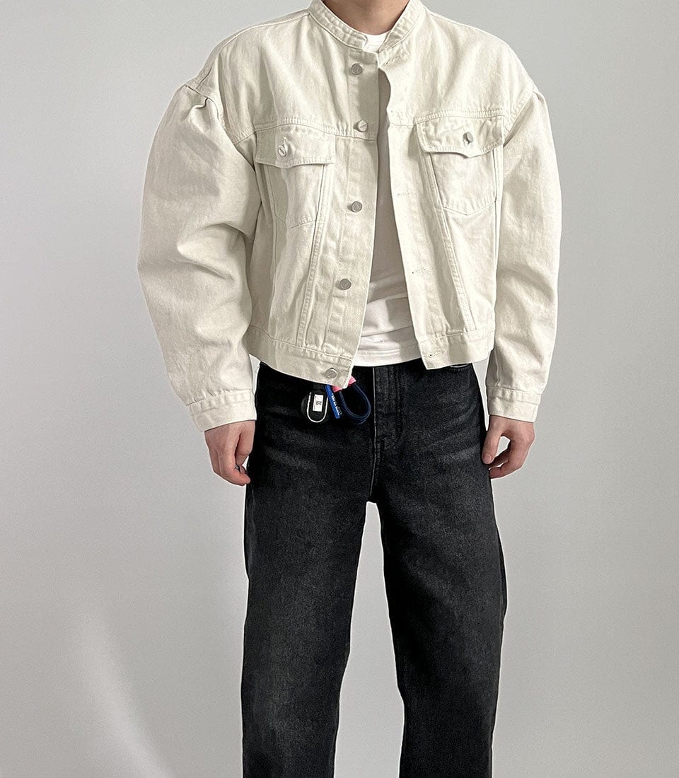 JAYSON - Einzigartige Stehkragen Jeansjacke