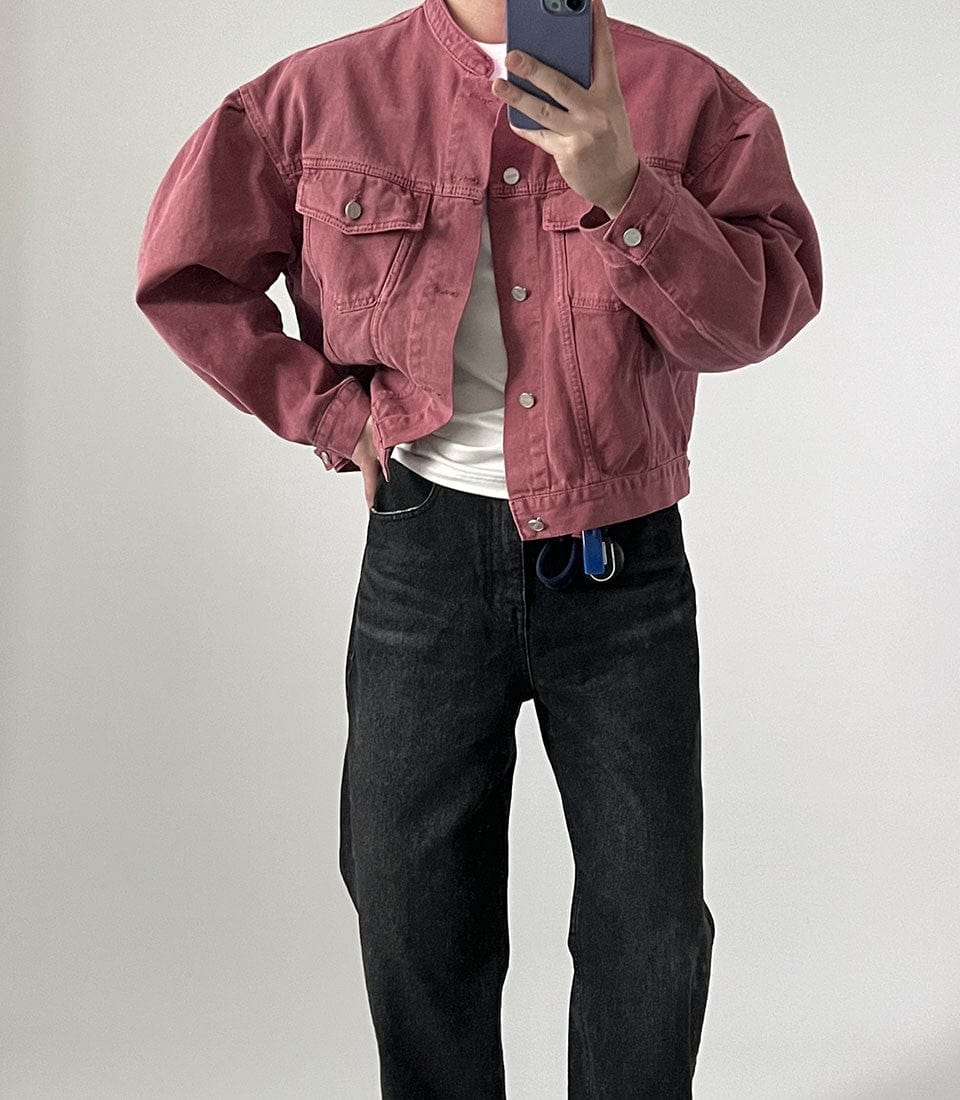 JAYSON - Einzigartige Stehkragen Jeansjacke