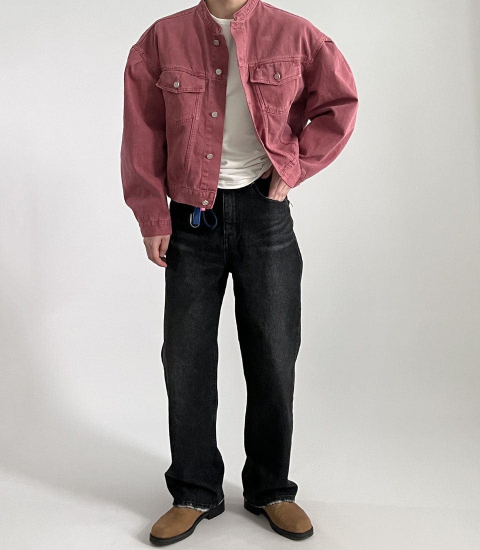 JAYSON - Einzigartige Stehkragen Jeansjacke