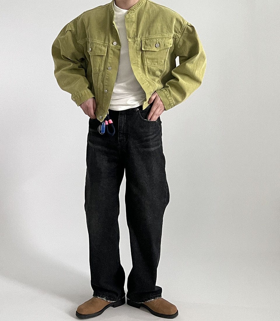 JAYSON - Einzigartige Stehkragen Jeansjacke