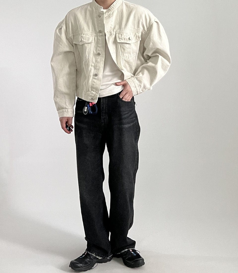 JAYSON - Einzigartige Stehkragen Jeansjacke