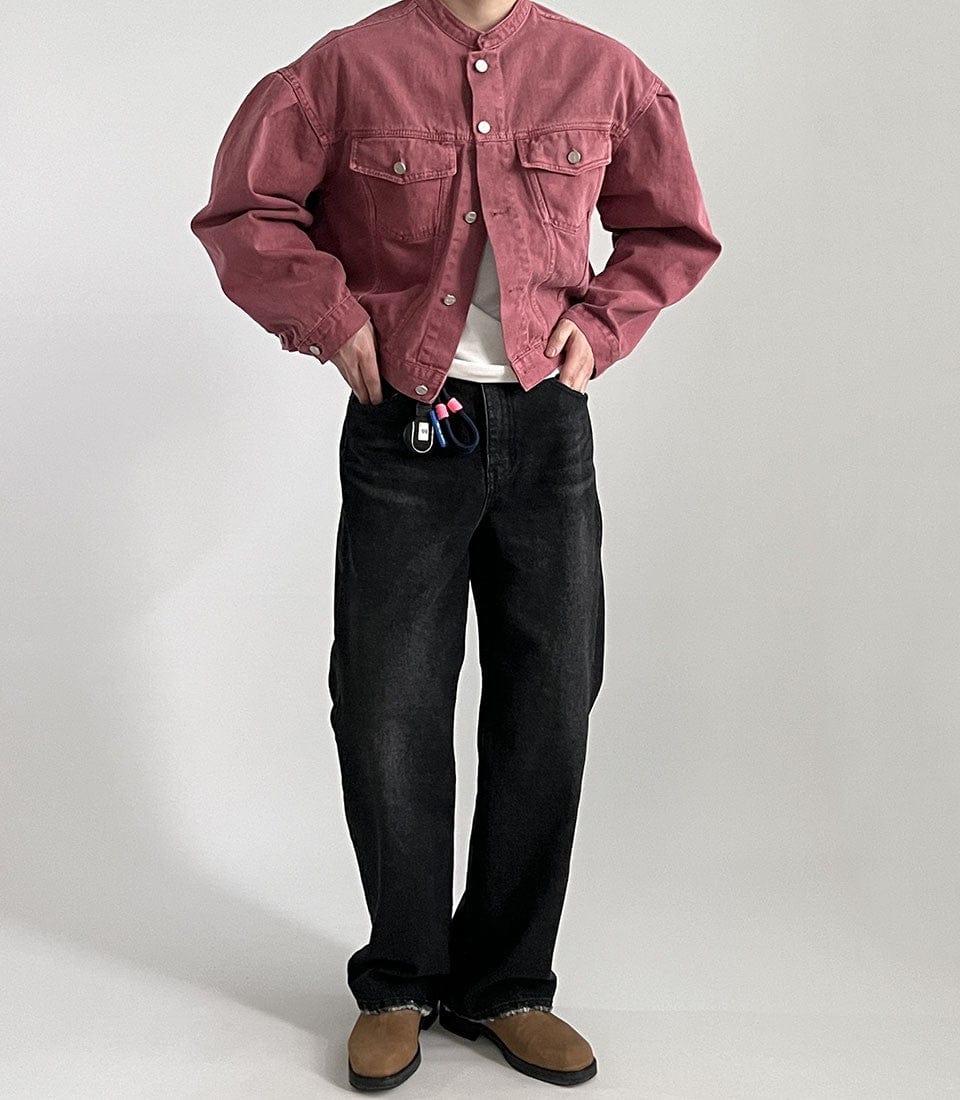 JAYSON - Einzigartige Stehkragen Jeansjacke