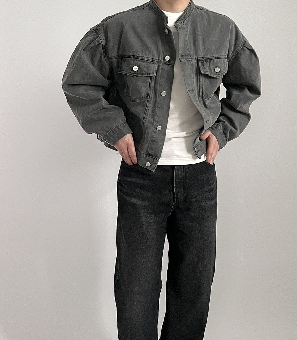 JAYSON - Einzigartige Stehkragen Jeansjacke